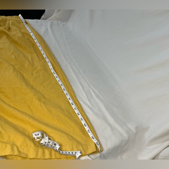 Free People Mustard Yellow Pleated Flowy Wide Leg Boho Pants | XL cotton blend - Picture 5 of 11